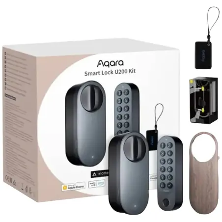 Aqara Smart Lock U200 (Offline, Black): Model No: EL-D02D SKU No: AD040EUB02 - 1