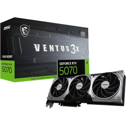 MSI Video Card Nvidia GeForce RTX 5070 12G VENTUS 3X OC, 12GB GDDR7, 192bit, Effective Memory Clock: 28000MHz, Boost: 2542 MHz, 