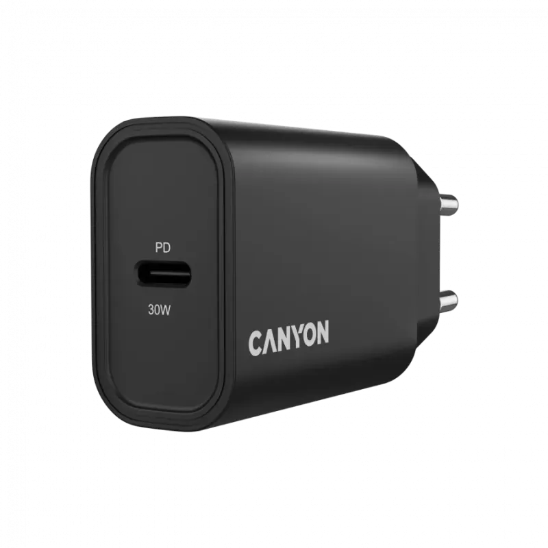CANYON charger OnCharge 30CL Max Power 30W 1xPD EU Black - 1