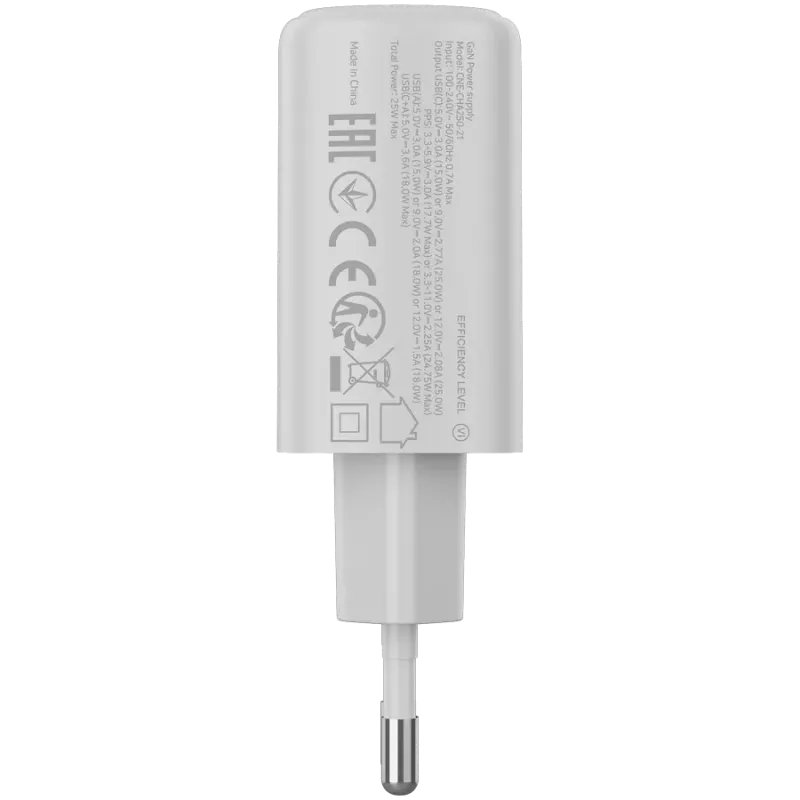 CANYON charger OnCharge 250 25W 1xPD 1xQC EU White - 1