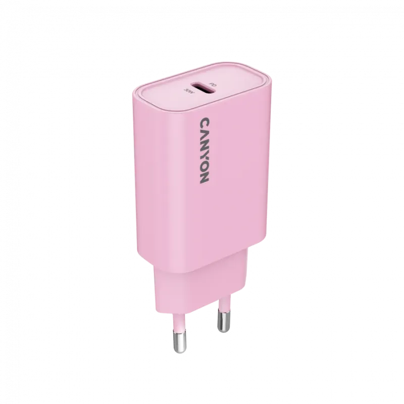 CANYON charger OnCharge 30CL Max Power 30W 1xPD EU Pink - 1