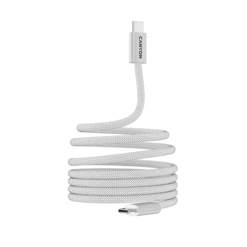 CANYON cable OnWire 60MG C-C 60W Magnet Braided 1m White - 1