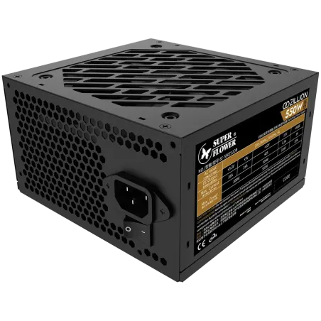 Super Flower Zillion DB Bronze 850W ATX 2.4, 80 Plus Bronze, Flat Black Cables, 120mm Fan, 140mmx150mmx86mm, 3 Year Warranty - 1