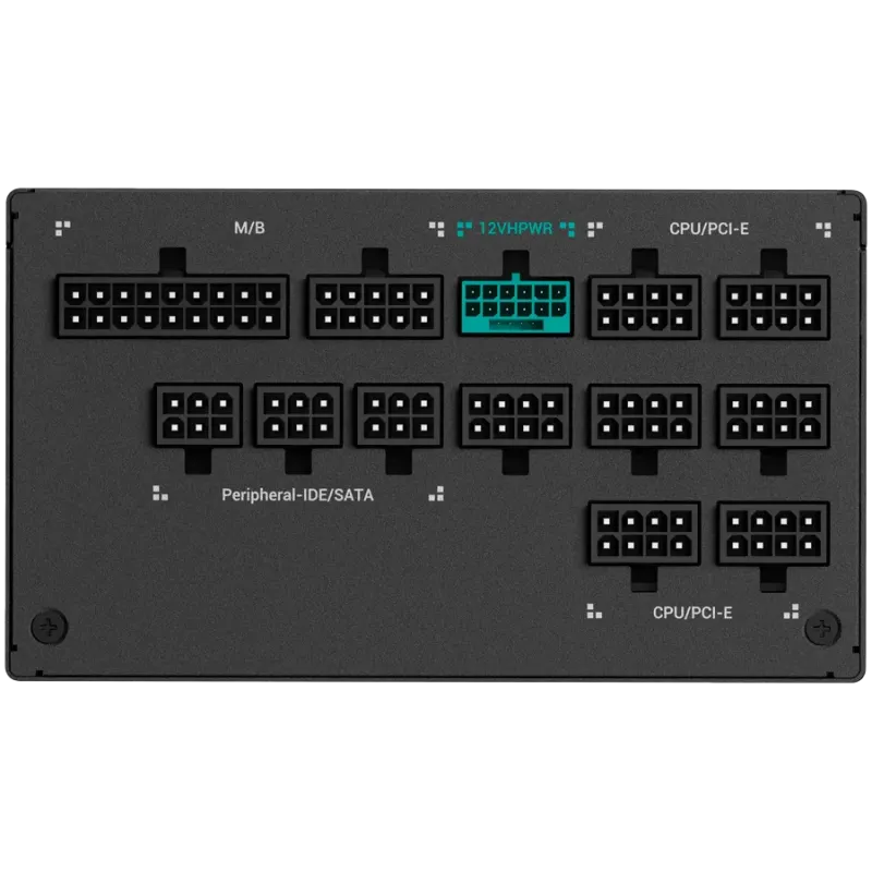 DeepCool PX1000-P, 1000W, 80 Plus PLATINUM, Fully Modular, Flat Black Cables, 135mm FDB Fan, Fluid Dynamic Bearing, 150x160x86mm