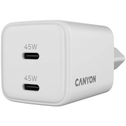 CANYON charger CU45CC GaN 45W 2xPD EU White - 5