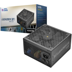 Super Flower Leadex III Gold 1000W ATX 3.1, 80 Plus Gold, Fully Modular, Flat Black Cables, 140mm Fan, 150mmx150mmx86mm, 7 Year 