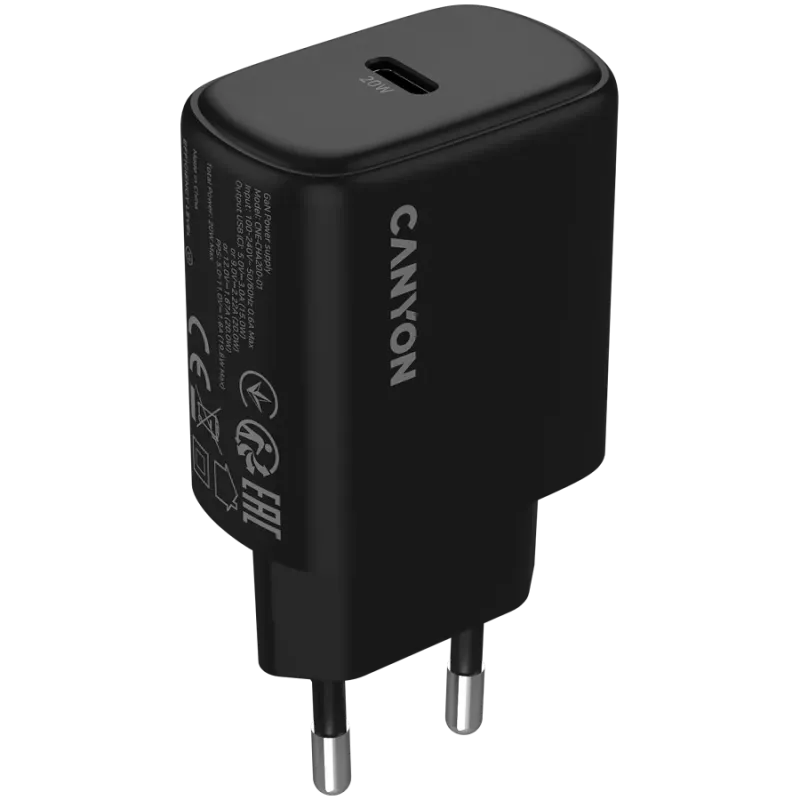 CANYON charger OnCharge 200 20W 1xPD EU Black - 1