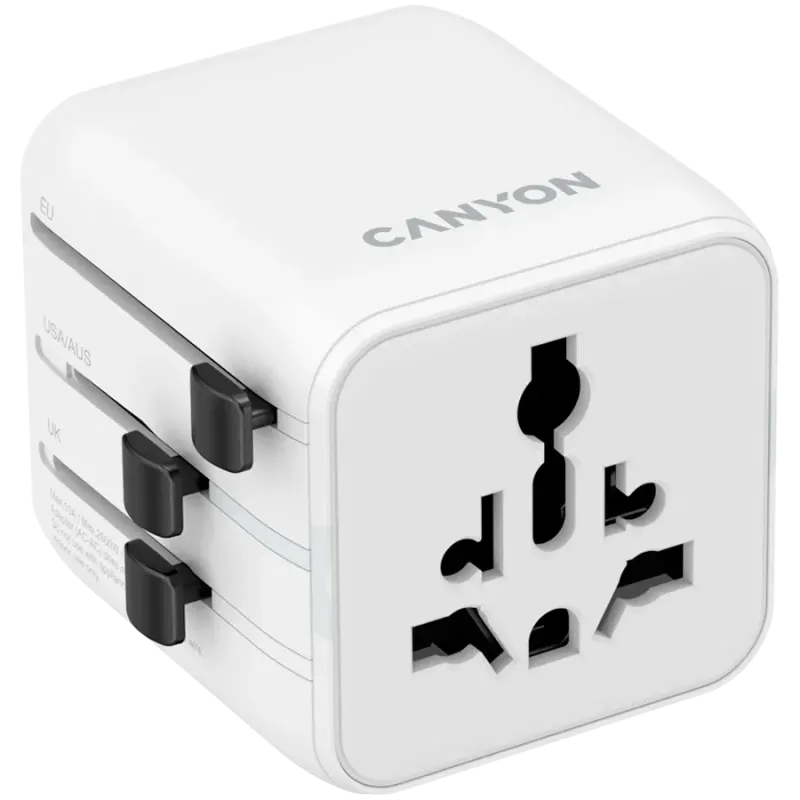 CANYON Travel Adapter OnTour One EU/UK/US/AUS White - 1