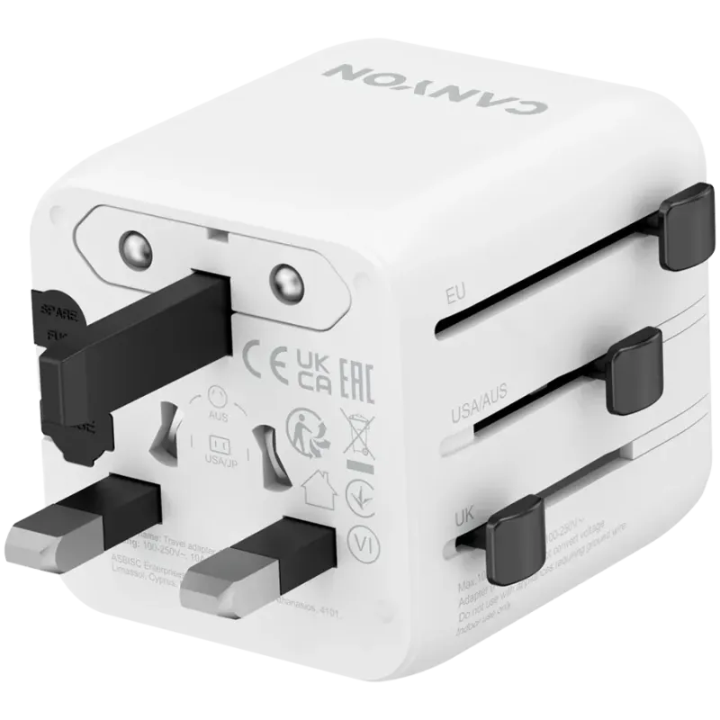 CANYON Travel Adapter OnTour One EU/UK/US/AUS White - 1