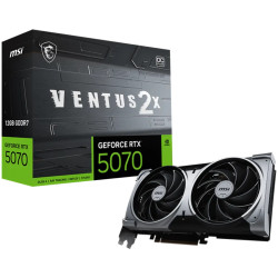 MSI Video Card Nvidia GeForce RTX 5070 12G VENTUS 2X OC, 12GB GDDR7, 192bit, Effective Memory Clock: 28000MHz, Boost: 2542 MHz, 