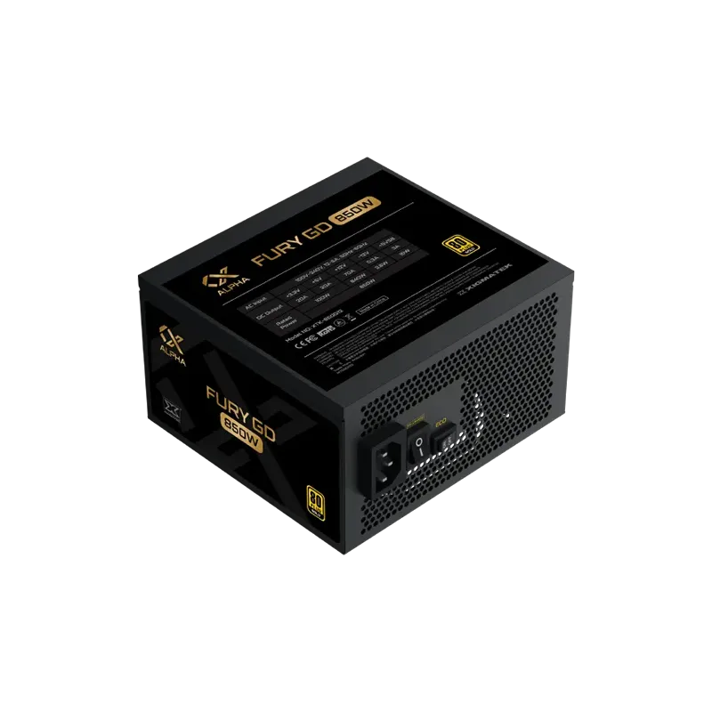 Xigmatek Fury 850W Gold EN40740 Full Range, 80+Gold, LLC D2D & APFC, 120MM FDB BEARING FAN, Full Modular, Gen 5,PCI-E 5.0, EU Co