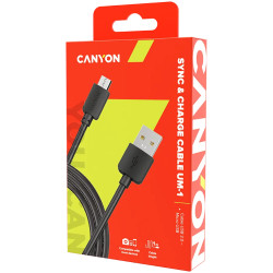 CANYON Micro USB cable, 1M, Black - 3