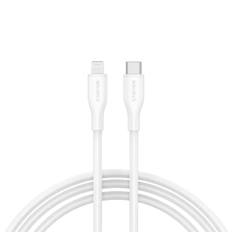 CANYON cable CLNM60 C-L 60W MFI 1m Silicon White - 1