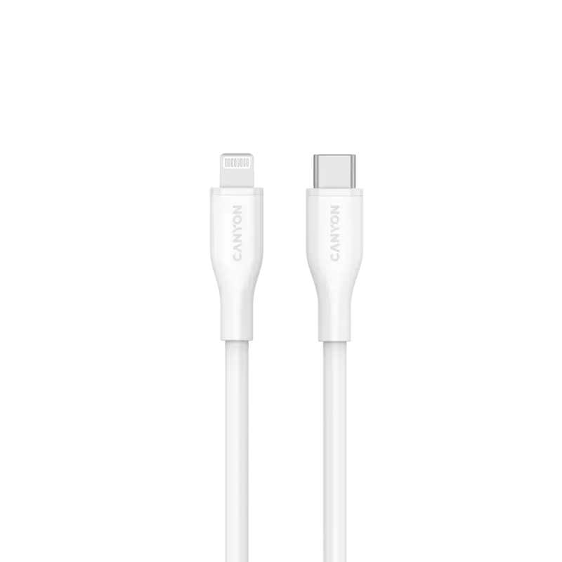 CANYON cable CLNM60 C-L 60W MFI 1m Silicon White - 1