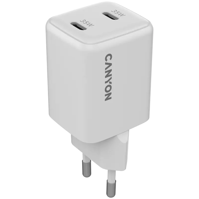 CANYON charger CU35CC GaN 35W 2xPD EU White - 1