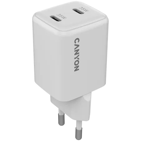 CANYON charger CU35CC GaN 35W 2xPD EU White - 1