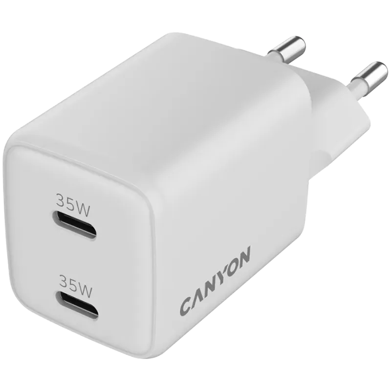 CANYON charger CU35CC GaN 35W 2xPD EU White - 1