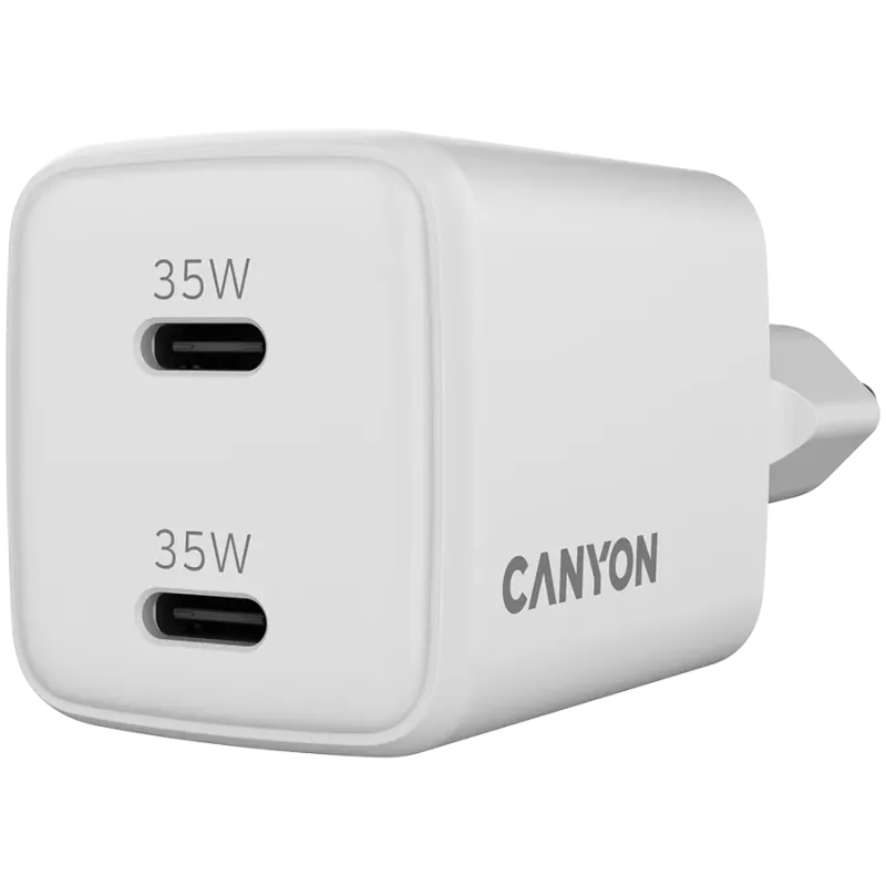 CANYON charger CU35CC GaN 35W 2xPD EU White - 1
