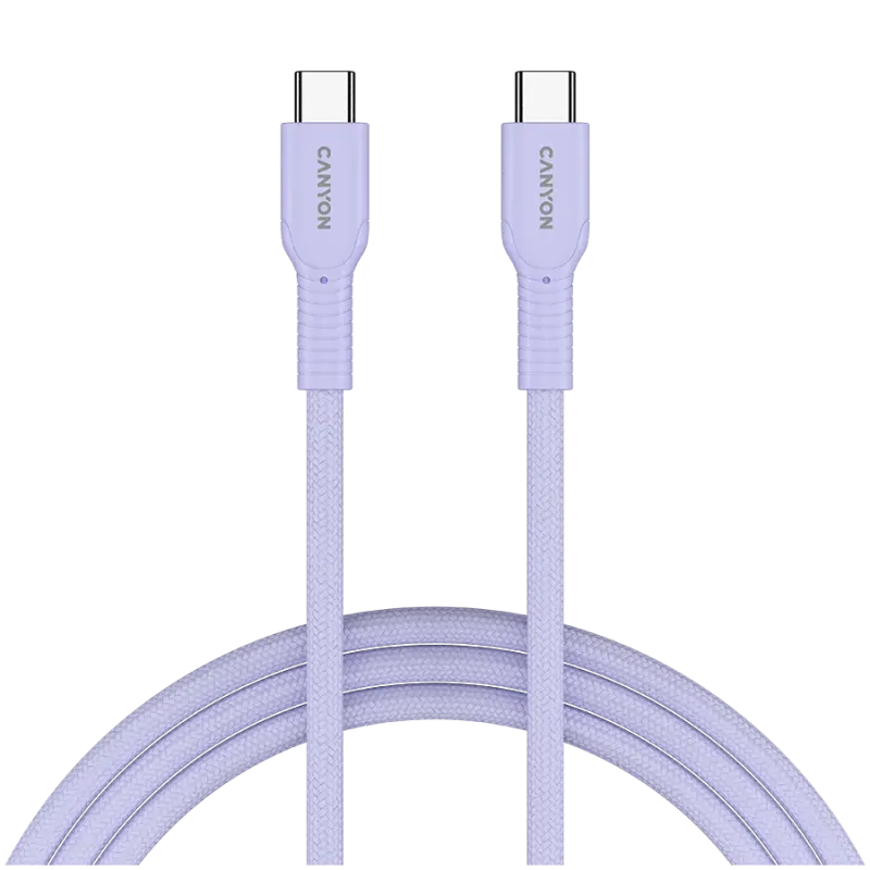 CANYON cable OnWire 60CL C-C 60W COLOR Braided 1m Purple - 1
