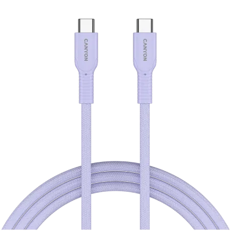 CANYON cable OnWire 60CL C-C 60W COLOR Braided 1m Purple - 1