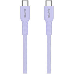 CANYON cable OnWire 60CL C-C 60W COLOR Braided 1m Purple - 3