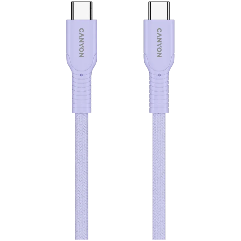 CANYON cable OnWire 60CL C-C 60W COLOR Braided 1m Purple - 1