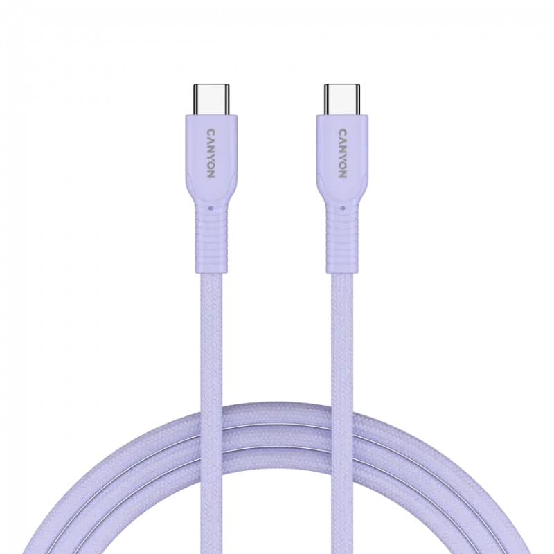 CANYON cable OnWire 60CL C-C 60W COLOR Braided 1m Purple - 1