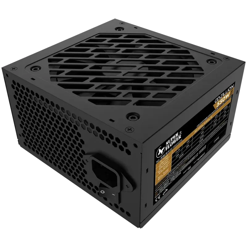 Super Flower Zillion DB Bronze 550W ATX 2.4, 80 Plus Bronze, Flat Black Cables, 120mm Fan, 140mmx150mmx86mm, 3 Year Warranty - 1