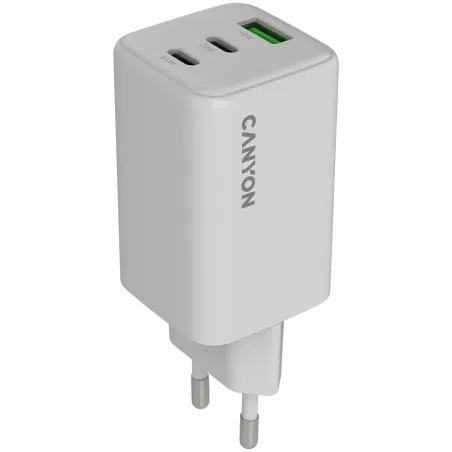 CANYON charger CU65ACC GaN 65W 2xPD 1xQC EU White - 1