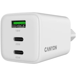 CANYON charger CU65ACC GaN 65W 2xPD 1xQC EU White - 5