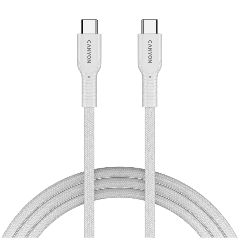 CANYON cable OnWire 60CL C-C 60W COLOR Braided 1m White - 1