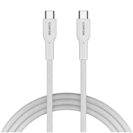 CANYON cable OnWire 60CL C-C 60W COLOR Braided 1m White - 1