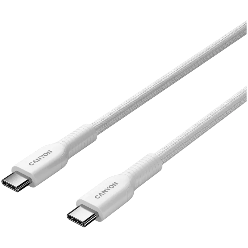 CANYON cable OnWire 60CL C-C 60W COLOR Braided 1m White - 1