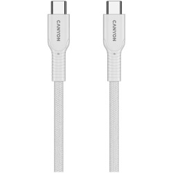 CANYON cable OnWire 60CL C-C 60W COLOR Braided 1m White - 3