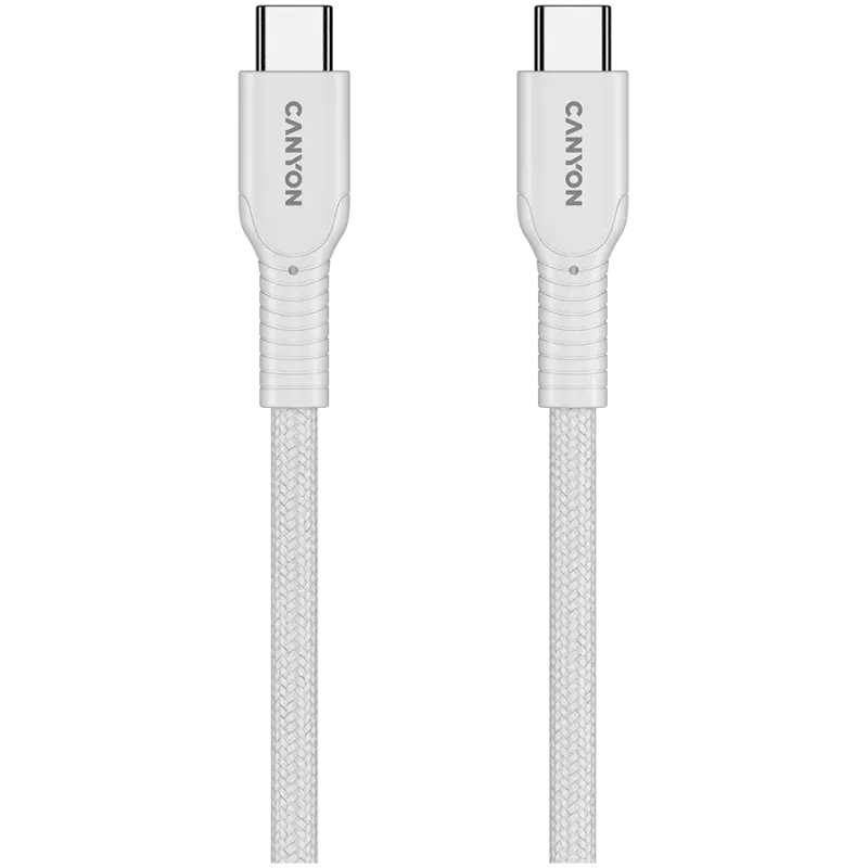 CANYON cable OnWire 60CL C-C 60W COLOR Braided 1m White - 1