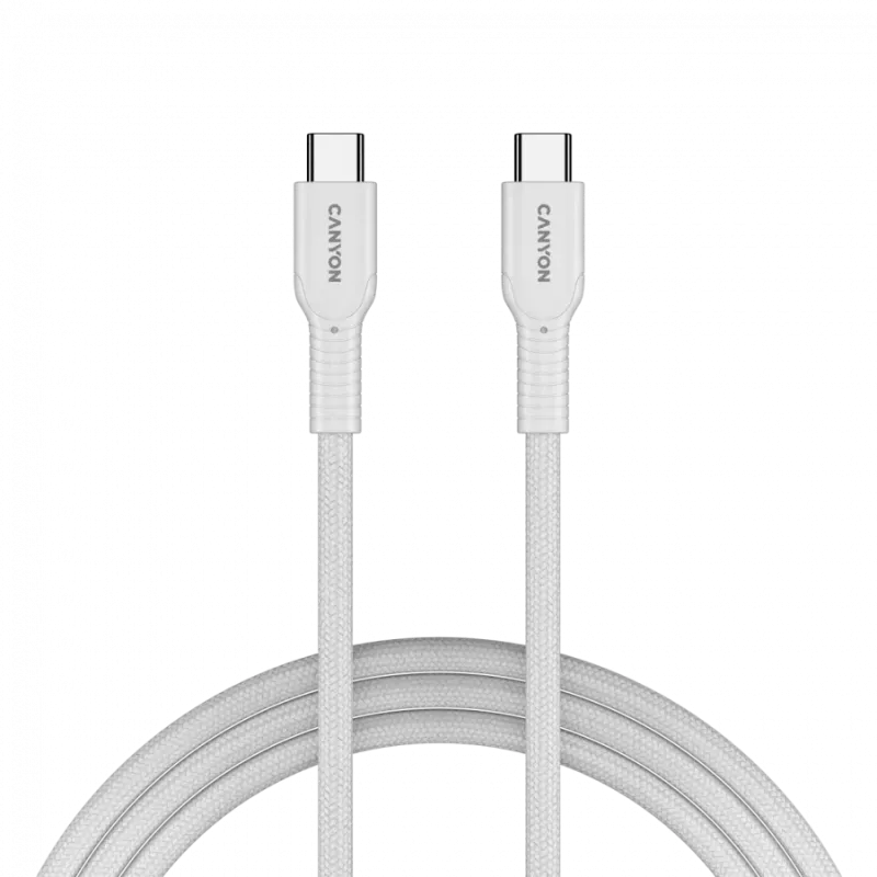 CANYON cable OnWire 60CL C-C 60W COLOR Braided 1m White - 1