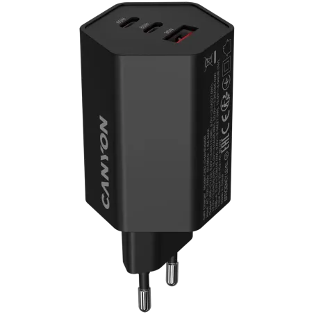 CANYON charger HEXAGON 65 GaN 65W 2xPD 1xQC EU Black - 1