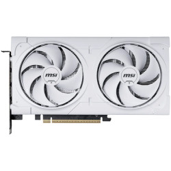 MSI Video Card NVIDIA GeForce RTX 5060 Ti 8G VENTUS 2X OC WHITE PLUS, 8GB GDDR7, 128-bit, 2617 MHz Boost, 4608 CUDA Cores, PCIe 