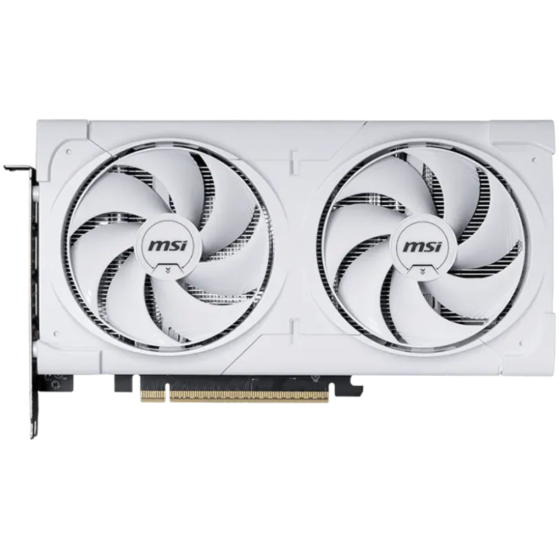 MSI Video Card NVIDIA GeForce RTX 5060 Ti 8G VENTUS 2X OC WHITE PLUS, 8GB GDDR7, 128-bit, 2617 MHz Boost, 4608 CUDA Cores, PCIe 