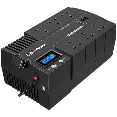 CyberPower UPS AVR 1000VA/600W, Line-Interactive, LCD display, 8x Schuko, Runtime at 90W ( min ):42 BR1000ELCD - 1