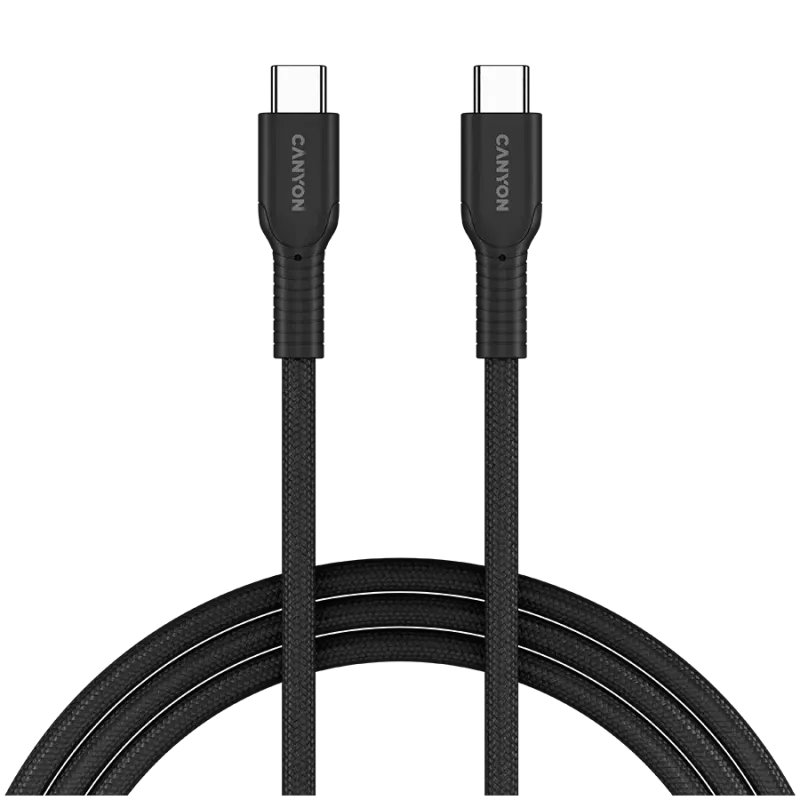 CANYON cable OnWire 60CL C-C 60W COLOR Braided 1m Black - 1
