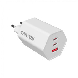 CANYON charger HEXAGON 65 GaN 65W 2xPD 1xQC EU White - 3