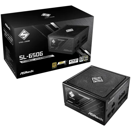 Asrock SL-650G, 650W, 80 Plus GOLD, Fully Modular PSU, Japanese Capacitors, 2x EPS 12V CPU(4+4pin), 2x PCIe (6+2pin), 3x 4-pin c