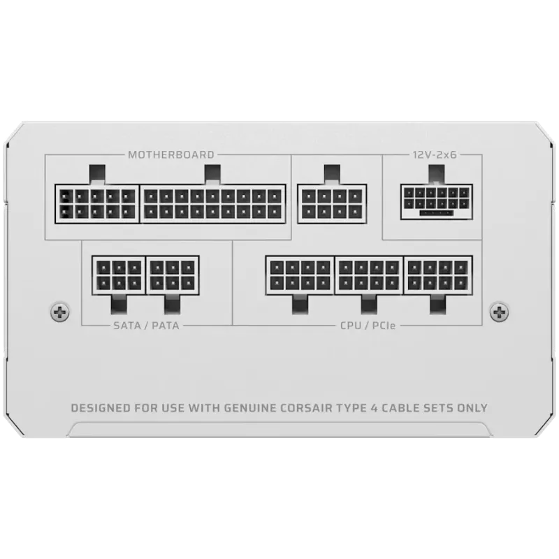 CORSAIR RM1000e White, 1000 Watt, Cybenetics Gold Certified, Fully Modular - 1