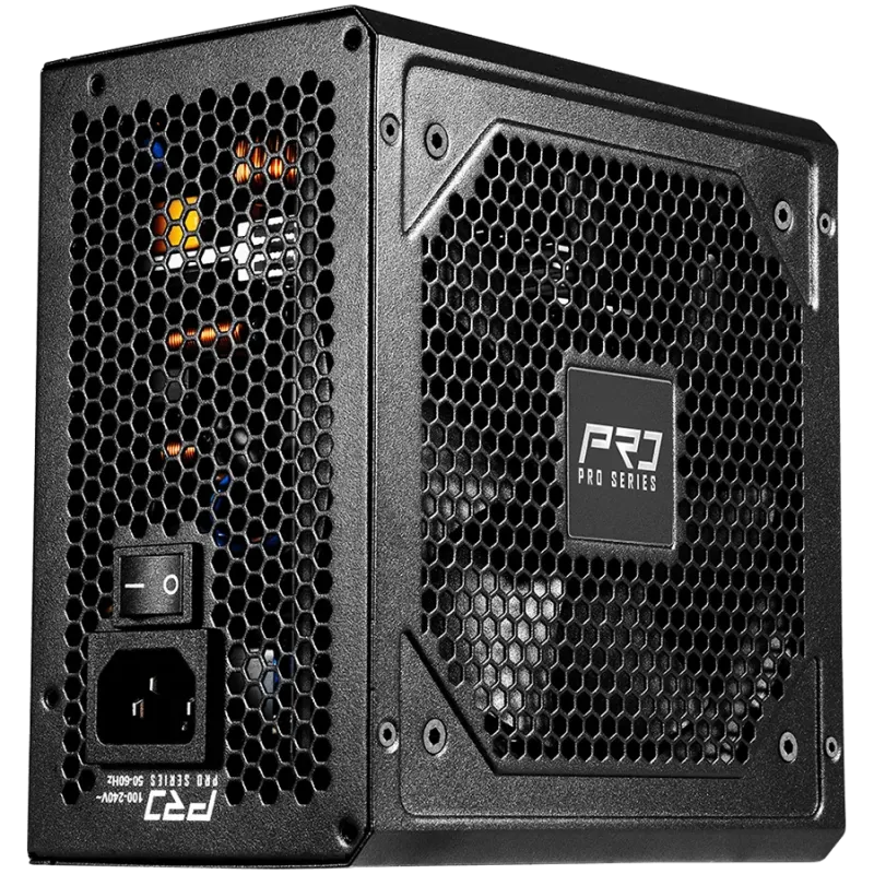 Asrock PRO-750B, 750W, 80 Plus BRONZE, Non Modular PSU, 1x EPS 12V CPU(4+4pin), 2x PCIe (6+2pin), 2x 4-pin connectors, 4x SATA, 