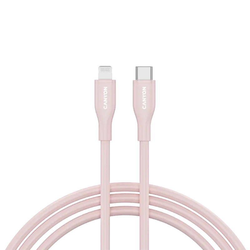 CANYON cable CLNM60 C-L 60W MFI 1m Silicon Pink - 1