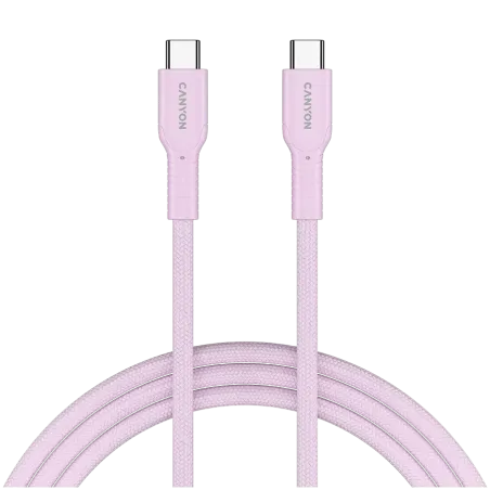 CANYON cable OnWire 60CL C-C 60W COLOR Braided 1m Pink - 1