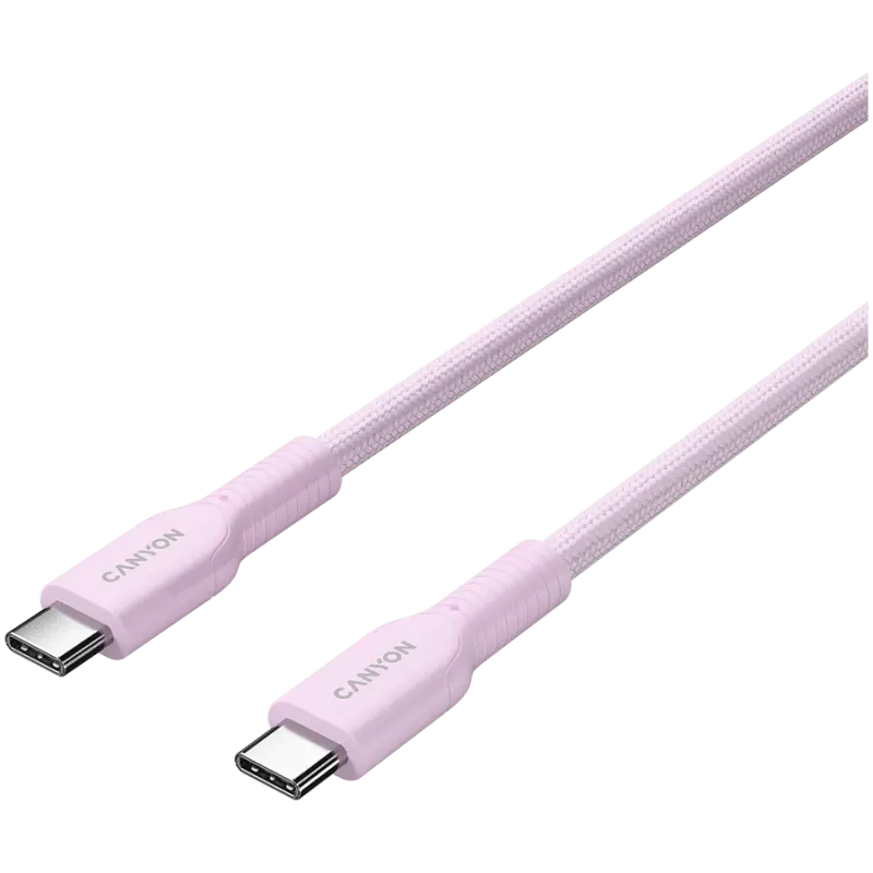 CANYON cable OnWire 60CL C-C 60W COLOR Braided 1m Pink - 1