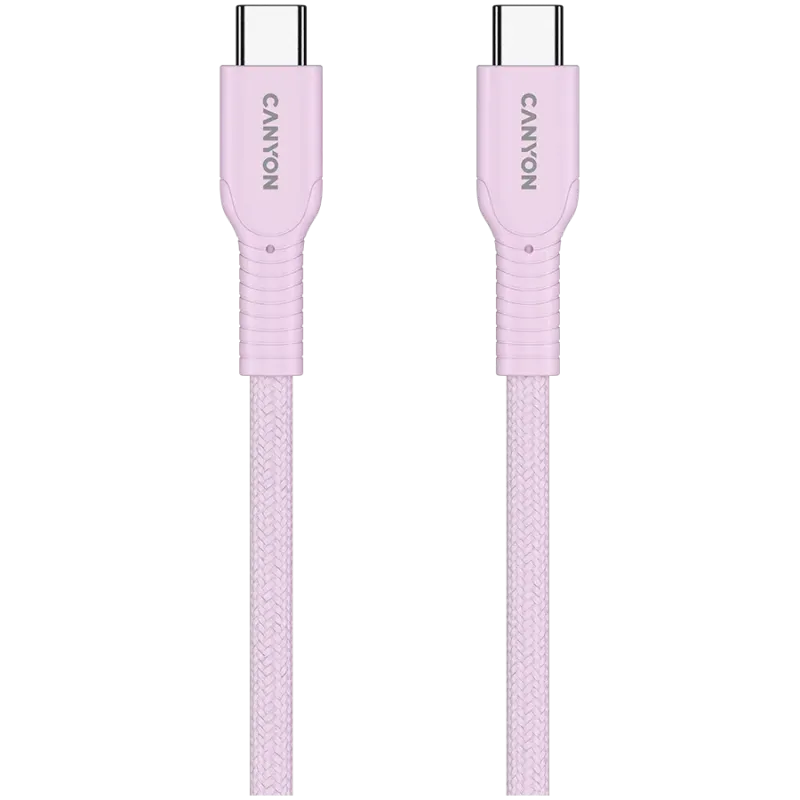 CANYON cable OnWire 60CL C-C 60W COLOR Braided 1m Pink - 1