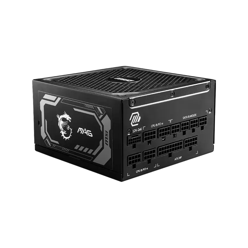 MSI MAG A1250GL PCIE5 Power Supply 1250W, 80 PLUS Gold, 135 mm Fan Size, Protections: OCP/OVP/OPP/OTP/SCP/UVP, Active PFC Design